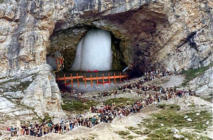 Lugar sagrado Cuevas de Amarnath Jammu y Kachemira  India LOS GENITALES DE UN DIOS gratis tarot de maximo 1