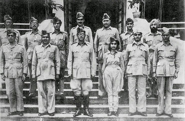 netaji-subhas-chandra-bose-and-members-of-the-azad-hind-fauj-1940s