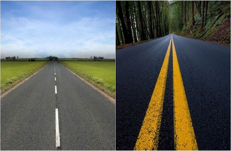 lifestyle meaning of yellow and white lines on the road